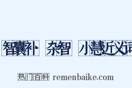 智囊补·杂智·小慧近义词是什么意思的图片